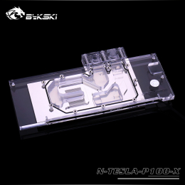 Фото Водоблок от Bykski для видеокарты Nvidia Tesla P100 (5V 3Pin AURA)