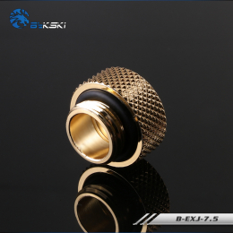 Фото Фитинг удлинитель Bykski B-EXJ-7.5 G1/4 папа-мама 7.5мм, золотой