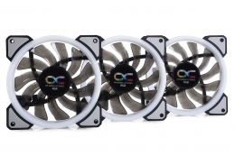 Фото Комплект из трех кулеров Alphacool Eiszyklon Aurora LUX Digital RGB с контролером подсветки