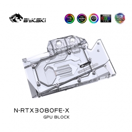 Фото Водоблок от Bykski для видеокарт NVIDIA RTX 3080 Founder Edition (N-RTX3080FE-X)