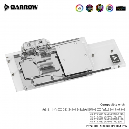 Фото Водоблок Barrow для видеокарт MSI RTX3090 TRIO Aurora BS-MSG3090M-PA
