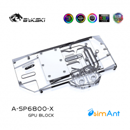 Фото Водоблок на карты Sapphire RX 6800 Ultra Platinum Edition , A-SP6800-X