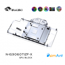 Фото Водоблок на карты GeForce RTX3060TI 8G , N-IG3060TIZF-X