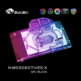 Фото Водоблок от Bykski для видеокарт MSI GeForce RTX 3060Ti VENTUS 2X 8G (N-MS3060TIVES-X)