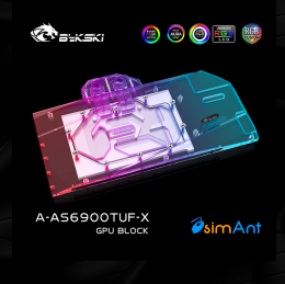 Фото Водоблок под видеоадаптеры ASUS TUF RX 6900 / 6800 XT GAMING с бэкплейтом (A-AS6900TUF-X)