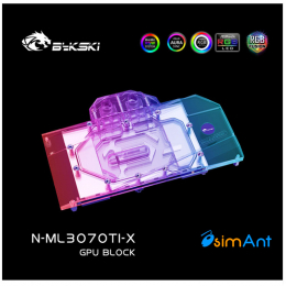 Фото Водоблок на видеокарты Manli 3070TI от Bykski с бэкплейтом (N-ML3070TI-X)