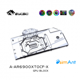 Фото Водоблок от Bykski на видеокарты ASROCK Radeon RX6900XT с бэкплейтом (A-AR6900xTOCF-X)