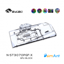 Фото Водоблок от Bykski на видеокарты Zotac RTX 3060TI / 3070 с бэкплейтом (N-ST3070PGF-X)