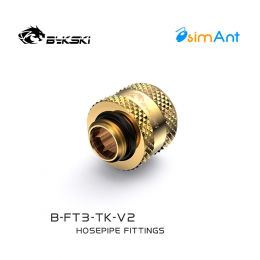 Фото Фитинг Bykski 10/16 мм G1/4 (B-FT3-TK-V2) золотой