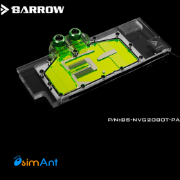 Фото Водоблок  на видеокарты NVIDIA  RTX2080Ti/2080  c бэкплейтом от Barrow (BS-NVG2080T-PA)