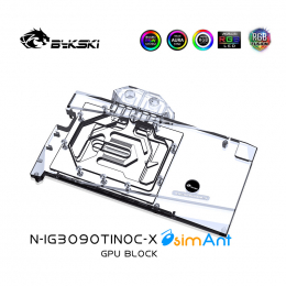 Фото Водоблок с бэкплейтом от Bykski для видеокарт iGame RTX3090Ti Neptune OC (N-IG3090TINOC-X)