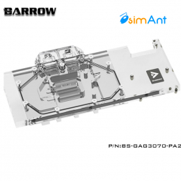 Фото Водоблок с бэкплейтом  от Barrow для видеокарт GALAX RTX 3070 GAMER OC (BS-GAG3070-PA2)