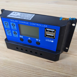 Фото Контроллер заряда солнечных батарей с дисплеем и USB PWM, W88-C, 30A