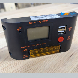 Фото Контроллер заряда солнечных батарей с дисплеем и USB PWM, CMB-2410, 10A