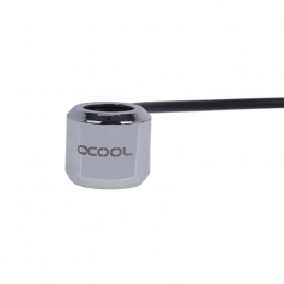 Фото Штуцер с LED-подсветкой для трубок 16мм Alphacool Aurora, хром
