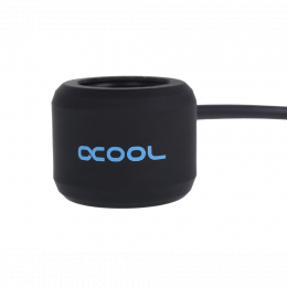 Фото Штуцер с RGB-подсветкой для трубок 16мм Alphacool Aurora, черный