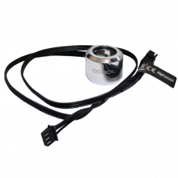 Фото Штуцер с aRGB-подсветкой для трубок 16мм Alphacool Aurora, хром