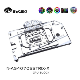 Фото Водоблок от Bykski для видеокарт ASUS STRIX GeForce RTX 4070/SUPER 012G GAMING (N-AS4070SSTRIX-X)