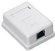 Фото Розетка 1-портовая, экранированная RJ45 STP белая