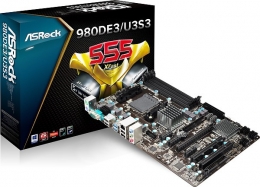 Фото Материнская плата ASRock 980DE3/U3S3 (sAM3+, AMD RX881/760G, PCI-Ex16)