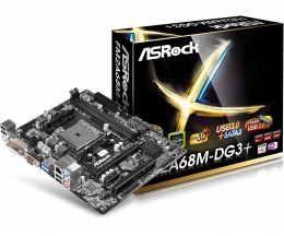 Фото Материнская плата ASRock FM2A68M-DG3+ (sFM2/FM2+, AMD A68H, PCI-Ex16)