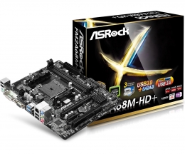 Фото Материнская плата ASRock FM2A68M-HD+ (sFM2/FM2+, AMD A68H, PCI-Ex16)
