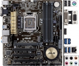 Фото Материнская плата Asus H97M-PLUS (s1150, Intel H97, PCI-Ex16)