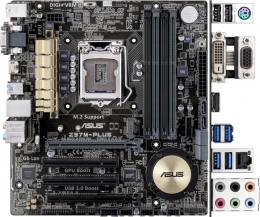 Фото Системная плата Asus Z97M-Plus (s1150, Intel Z97, PCI-Ex16)