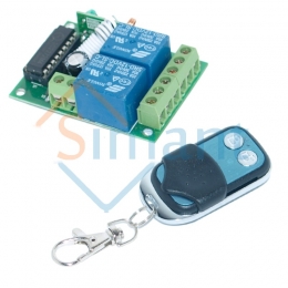 Фото Реле с дистанционным управлением на два канала 12 вольт