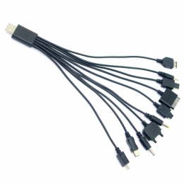 Фото Универсальный USB кабель для зарядки телефонов 10 в 1