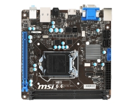 Фото Материнская плата MSI H81I (s1150, Intel H81, PCI-Ex16, DDR3)