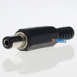 Фото Штекер питания  2.1/5.5 L=10mm (пластмасса)