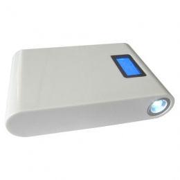 Фото Power Bank LMS Data PBK-12000-LCD White (12000мАч)