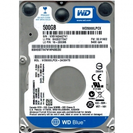 Фото Жесткий диск Western Digital Blue 500GB 5400rpm 16MB 2.5" SATAIII (WD5000LPCX)