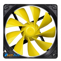 Фото Корпусный вентилятор Thermaltake Pure 12 C Yellow 120мм (CL-F037-PL12YE-A)