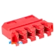 Фото Концевой штекер Molex 4-pin красного цвета (упрощенный монтаж)