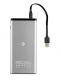 Фото Портативное зарядное устройство 2Е 10000мА/ч, DC 5V, USB-2.1A, MicroUSB, Lighgt. Inp. Allum. Серебре