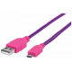 Фото Дата кабель USB 2.0 AM to Micro 5P 1.8m Manhattan (352741)