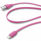 Фото Дата кабель USB 2.0 AM to Lightning 1.0m pink CellularLine (USBDATACFLMFIIPH5P)
