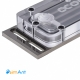 Фото Акриловый водоблок для модулей памяти Alphacool D-RAM Cooler X4 Universal - Plexi Black Nickel