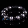 Фото Браслет мужской кожаный с стальными вставками