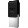 Фото USB Flash Drive Silicon Power Mobile X31 16GB USB 3.0 OTG Black (SP016GBUF3X31V1K)
