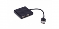 Фото Концентратор Belkin Ultra-Slim Metal USB 3.0 4 порта + USB-C кабель, с БП Silver (F4U021bt)