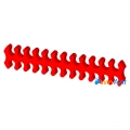 Фото Держатель кабелей 24-pin (питание материнской платы) красный открытый
