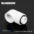 Фото Поворотный угловой адаптер 90 градусов Barrow (TWT90-v2.5) G1/4 белый