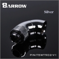 Фото Двойной поворотный угловой адаптер 90 градусов Barrow (TSWT902-V1) G1/4 серебристый