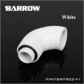 Фото Двойной поворотный угловой адаптер 90 градусов Barrow (TSWT902-V1) G1/4 белый