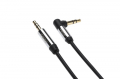 Фото Кабель 2E аудио (jack 3.5 мм-M/jack 3.5 мм- M) right angel,Coiled 1.8 м, Black (2E-W9653RBL)
