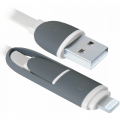 Фото Дата кабель USB10-03BP USB - Micro USB/Lightning, white, 1m Defender (87493)