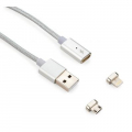 Фото Дата кабель USB 2.0 AM to Lightning + Micro 5P 1.0m Vinga (Magnetic 2in1)